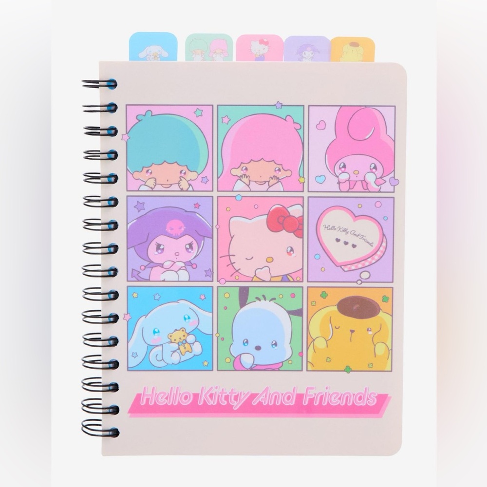 Hello Kitty and Friends Tabbed Spiral Notebook 💕